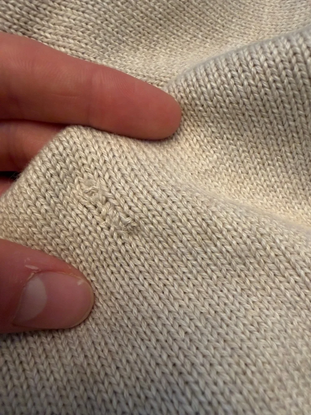 J crew heather sand Heritage cotton half-zip sweater